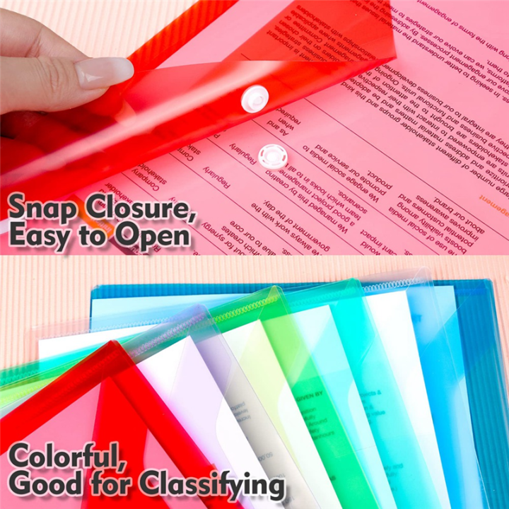 24Pack%20Plastic%20Envelopes%20with%20Snap%20Closure,%20Plastic%20File%20Folders%20for%20Documents%20A4%20Clear%20Envelopes%20Folders,File%20Bags%20About%2033x24cm%20-%20Image%206