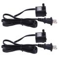 JAERBEE 2X Mini AC 110V 3W Submersible Water Pump Aquarium Fountain Air Fish Tank Pond Water Pump US Plug 110V. 