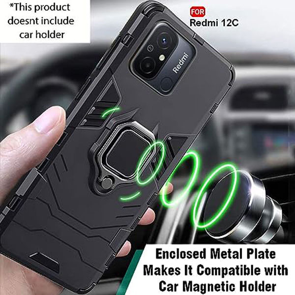 Tough%20Armor%20Bumper%20Back%20Case%20Cover%20for%20Mi%20Redmi%2012C%20%7C%20Ring%20Holder%20&%20Kickstand%20in-Built%20%7C%20360%20Degree%20Protection%20Back%20Case%20Cover%20Black%20-%20Image%204