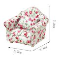 1/12 Scale Doll House Miniature Single Sofa with Pillow. 