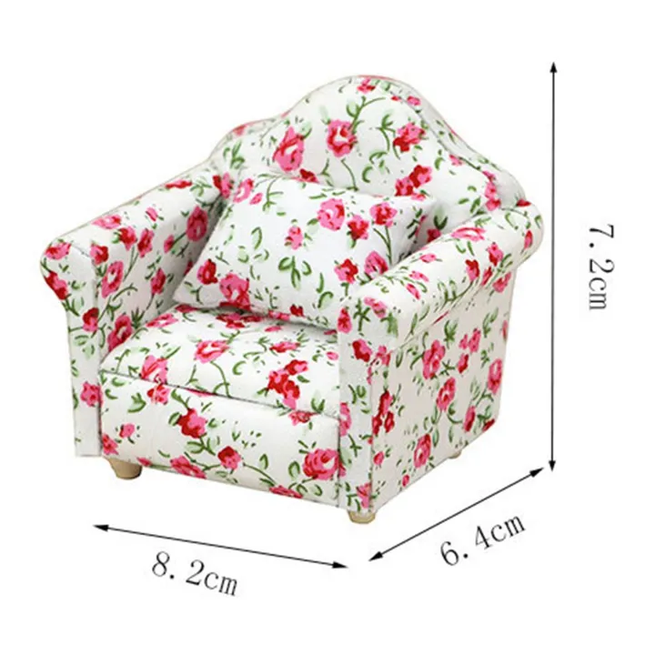 1/12%20Scale%20Doll%20House%20Miniature%20Single%20Sofa%20with%20Pillow%20-%20Image%207