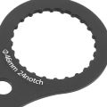 Durable Aluminium Alloy Bottom Bracket Wrench 16 24 Notch Black Bracket Spanner 44mm 46mm Hollow Crankset Tool for Mountain and Road Bikes. 
