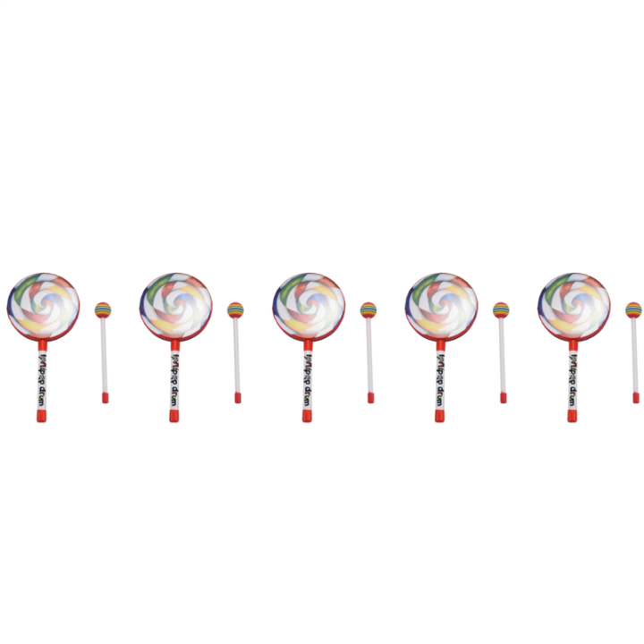 5X Kids Percussion Lollipop Drum, 6Inch