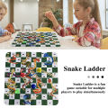 Aomeidaju Snake Ladder Chess with Dice Interactive Snake Ladder Chess Board Game Set for Family Fun Night 4 Players Strategy Game with for Kids. 
