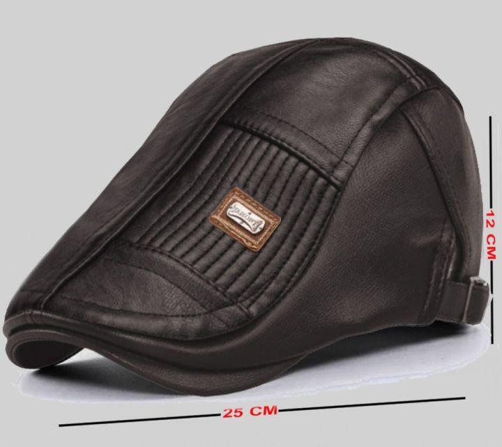 Casual%20Leather%20Skin%20Friendly%20Soft%20Classic%20Design%20Men's%20Flat%20Cap%20-%20Image%207