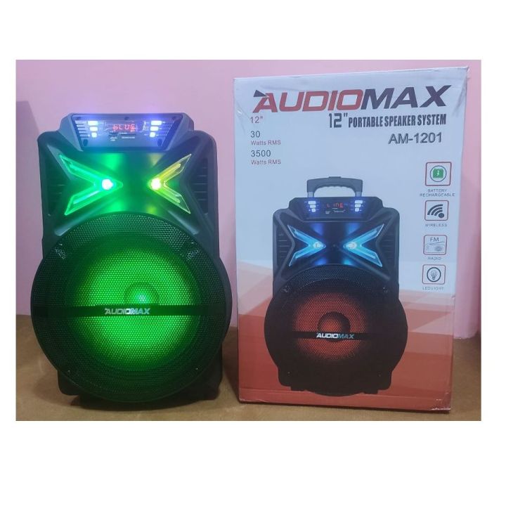 AudioMax%2012%20Inch%20Trolly%20Speaker%20With%20Heavy%20Base%20System%20And%20Double%20Mic%20-%20Image%202