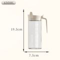 New Transparent Oil Tank 500ML Large Capacity Glass Oil Dispenser Household Curved Handle Oil Bottle Restaurant. 
