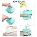 1Pcs Silicone Massage Soft Cleaning Bath Body Brush With Shampoo Dispenser - Pink/Yellow/Blue. 