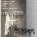 Portable Folding Suction Cup Row Hook 6 Hooks Wall Mounted Coat Hanger Corrugated Row Hook Strong Load-Bearing Kitchen Utensils Storage Hook Bathroom Accessories. 