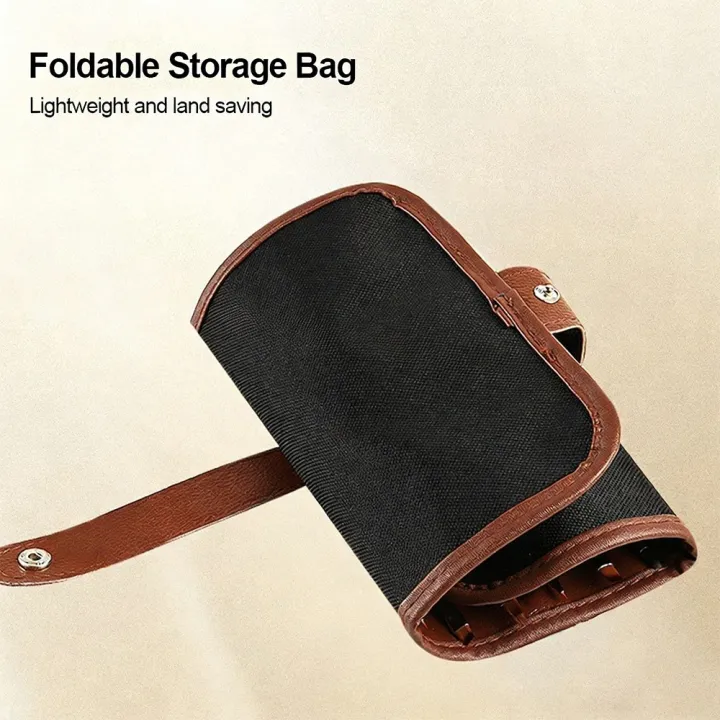 New%2025%20Holes%20Nail%20Art%20Tool%20Storage%20Foldable%20Large%20Capacity%20Light%20Therapy%20Pen%20Storage%20Leather%20Canvas%20Nail%20Art%20Pen%20Storage%20Box%20-%20Image%203