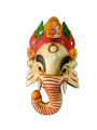 Wooden Lord Ganesh Mask (9 inches) / Gift Item / Wall Decor. 