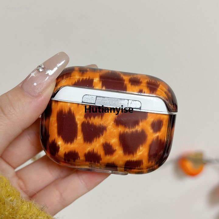 Hutianyise Cool lamber amber earphone case ins protector headset cover for Hot 2025 Selling apple airpods 2nd pro 2 3 4 1wireless bluetooth charging box