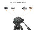 ZOMEI Q310 Professional Aluminum Alloy Camera Video Tripod 4-Section Extendable Tripod Monopod with Fluid Damping Head Flip Buckle Design for DSLR Cameras Max. Load Capacity 10kg. 