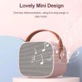 Multifunction Portable Mini Bluetooth Speaker Stereo Surround Subwoofer Wireless Dual Microphones Karaoke Machine K Song Karaoke Speaker For Kid. 