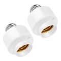 2 Pack Tuya Smart Life Wifi Smart Light Bulb Socket Adapter E27 Switch Lamp Base Holder for Alexa Home. 