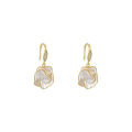 Enacolor Elegant Metal Pearl Camellia Flower Earrings for Crystal Earings Jewelry Ins Girl Accessories 2024 New Fashion. 