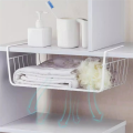 1PC Metal Kitchen Organizer Shelf Under Table Hanging Net Basket Multifunctional Book Storage Rack Home Offices B. 