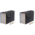 fasdaga 2X Accordian File Organizer,Expandable File Folder,Portable Folder Letter Size,for Paper Documents A4 Letter Size. 