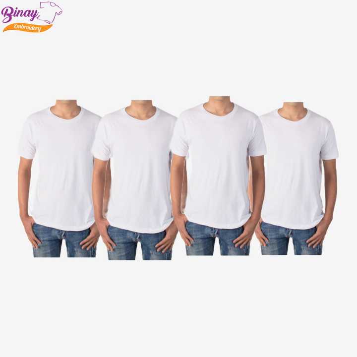 Binay Embroidery Plain T-Shirt Pack Of 4 Pcs Combo Set For Men - Fashion | T-Shirts For Men | Men's Upper Wear | T-Shirts |