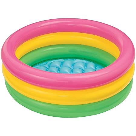 Intex Sunset Glow Baby Pool, Multi Color Size 114cm x 25cm