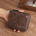 Zippered Men'S Wallet Convenient Fashion Multi-Card Holder Classic Retro Coin Purse for Fashion Use Gift For Men Travel. 
