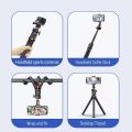 C03 Flexible octopus telescopic pole tripod with cell phone clip selfie stick. 