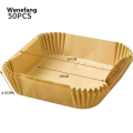 Wenefang 50/100PCS Air Fryer Disposable Paper Square Round Baking Paper Barbecue Original Plate NonStick Mat Kitchen Oven Oil Absorbing Paper Tool. 