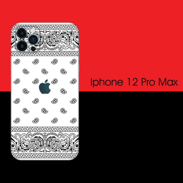 Wrapper Iphone iPhone 12 Pro White Bandana Design Mobile Skin By Wrappers Wrap | Daraz ...