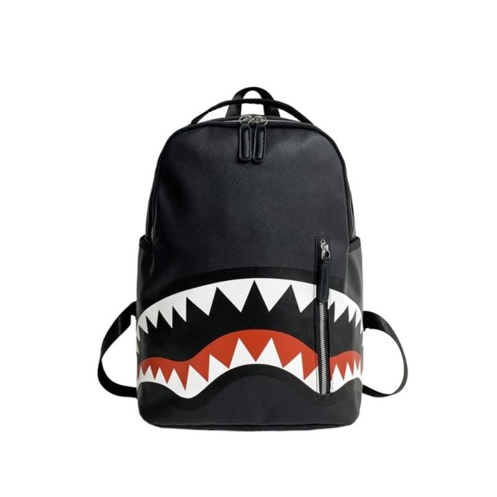 New%20Large%20Capacity%20Sprayground%20Back%20Packs%20Black%20PU%20Classic%20Pu%20Fabric%20Backpack%20Shark%20Black%20Backpack%20All%20-%20Image%209