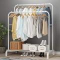 Coat hanger Rack hall Shelves With Heavy Duty Full Body Iron steel Hooks/ Double/ Single  Pole Clothe Hanger Stand With Shoe Rack. 