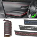 Hot Self-adhesive Car Decorative Line Pu Leather Braided Strip Car Mouldings Trim Instrument panel DIY Interior Decorative Strip Universal. 