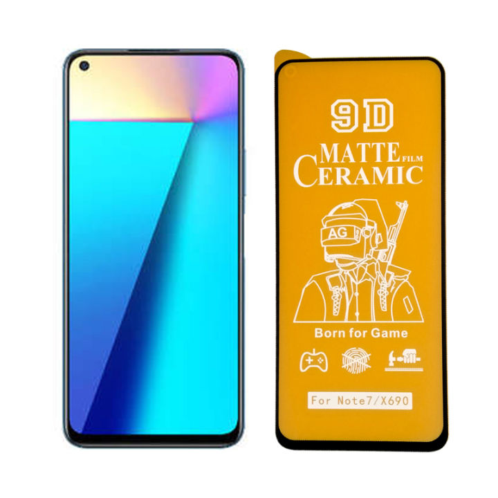 For Infinix Note 7 2.5D Full Glue Full Cover Ceramics Film Matte