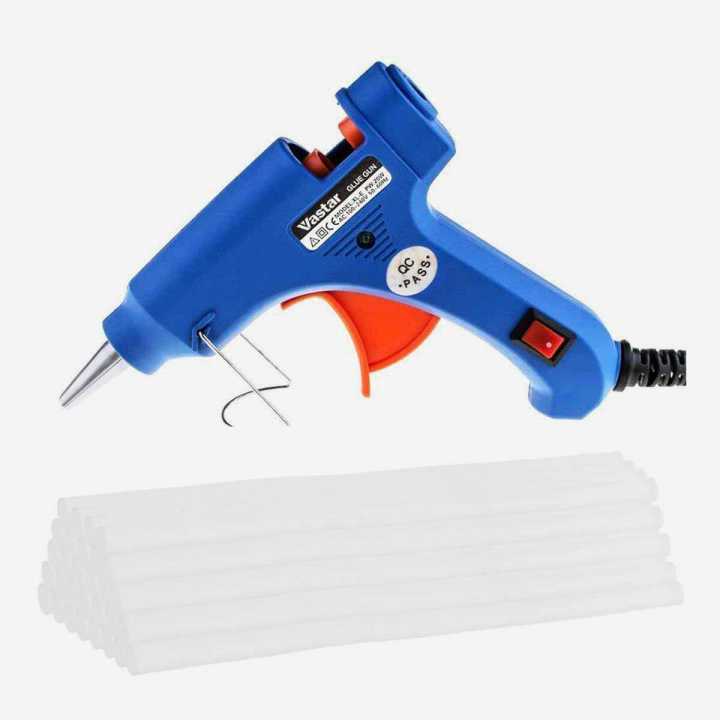 Hot Glue Gun + 10 Pc Hot Glue Stick | Hassle Free Easy To Use Hot Glue Gun With Glue Sticks | Portable Glue Gun