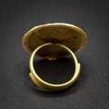 Pure Gold Red Stone Ring With Panchadhatu Handle For Women. 