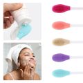 "1 Pc Silicone 2 in 1 Face Mask Applicator & Massager - Dual Action Face mask Applicator & Face Scrubber For Men & Women (Blue color). 