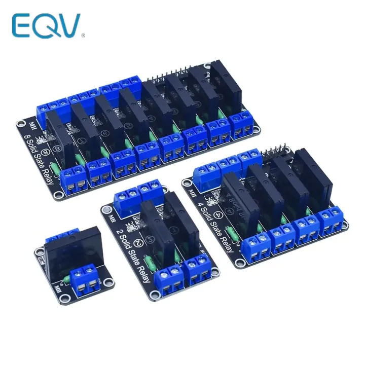 EQV 1 2 4 8 Channel 5V 12V 24V DC Relay Module Solid State High Level ...