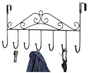 1Pcs Black Creative Iron Door Hanging Hook Wall Clothes Hanger Rack