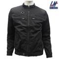 KILOMETER Black Solid Multi Pocket Jacket For Men - KM703. 