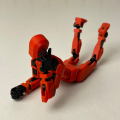 Articulated Dummy 13 Action Figure | 3D Printed Movable Robot Toy | Fully Poseable Titan 13 Model for Artists, Collectors & Stop Motion -Green. 