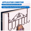 Creative Iron Door Hanging Hook Wall Clothes Hanger Rack. 