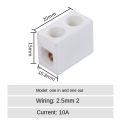Ceramic Connector 1 In 1 Out Ceramic Wiring Terminal Block 2 In 2 Out High-temperature Resistant Ceramic Terminal Post Copper Motor Terminal Block Screw Wire Connector Terminals. 