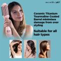 Ikonic 3 in 1 Express Styler , Professional Volumizer Blow Dryer 1200W Hot Air Brush for Women Innovative Air Flow Vents Mixed Styling Bristles Ceramic Titanium Tourmaline-Coated Brush Head, Multi Hair Styler for 75% shinier blowouts results. 