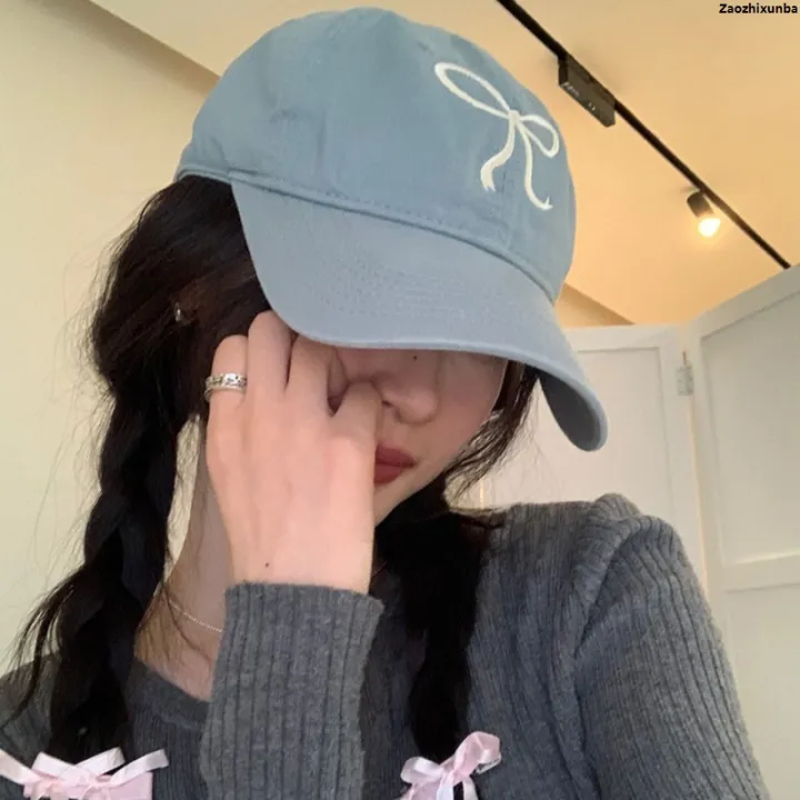 Cap%20Soft%20Peaked%20Cap%20Girl%20Baseball%20Cap%20Bow%20Sweet%20Zaozhixunba%20Embroidery%20Ladies%20Solid%20Color%20Korean%20Outdoor%20Cotton%20Sun%20Hat%20Nicle%20Special%20Edition%20-%20Image%202