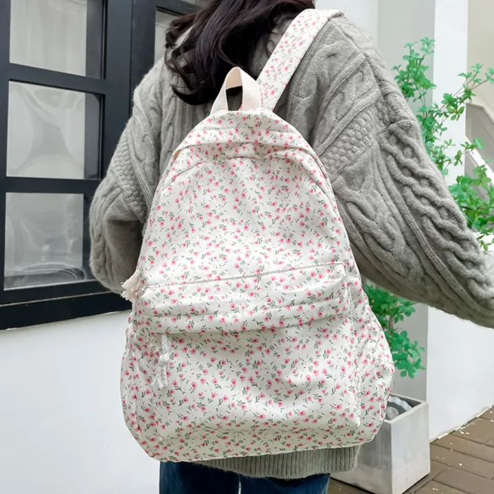 Fashion%20Large%20Capacity%20Women's%20Backpack%20Floral%20Pattern%20Waterproof%20School%20Bags%20Nylon%20Book%20Bag%20Students%20-%20Image%204
