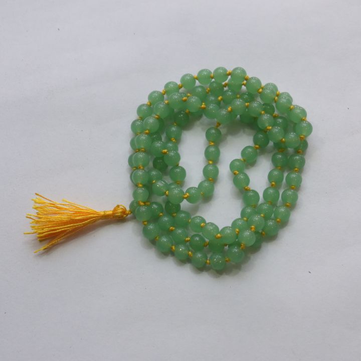 Green Panna Stone Mala 8 Mm(Hakik Mala )