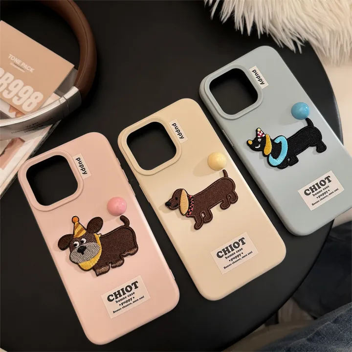 Sroof%20%20Case%20For%20iPhone%2012%2013%2014%2015%2016%20Pro%20Max%20New%20Silicone%20Niche%20Premium%20Feeling%20Four%20Color%20Bean%20Dog%20Embroidery%20Patch%20Phone%20Case%20Back%20Cover%20-%20Image%207