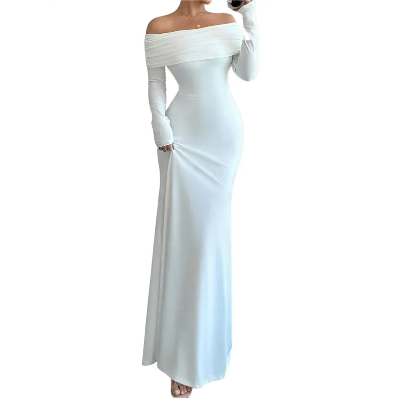 princess polly baby blue dress Women'S Long Sleeve Off the Shoulder Bodycon Dress Elegant Maxi Dress  Cocktail Prom Dresses