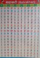 Bahrakhari Chart -Both Side Printed - Size 71/49cm. 