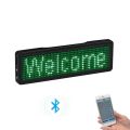 FORIDE 2 Set Bluetooth LED Name Badge Rechargeable Light Sign DIY Programmable Scrolling Message Board, A & B. 