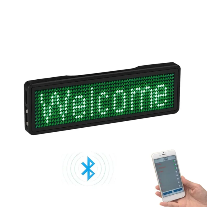 FORIDE%202%20Set%20Bluetooth%20LED%20Name%20Badge%20Rechargeable%20Light%20Sign%20DIY%20Programmable%20Scrolling%20Message%20Board,%20A%20&%20B%20-%20Image%202